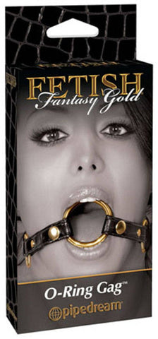 Pipedream Fetish Fantasy Gold O-Ring Bondage Gag - Bondage Gags and Bits