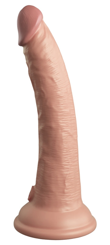 King Cock Elite Remote Vibrating Dual Density Silicone Cock - Realistic Dildos