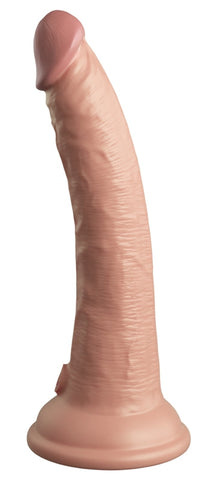 King Cock Elite Remote Vibrating Dual Density Silicone Cock - Realistic Dildos