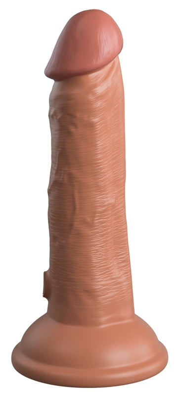 King Cock Elite Vibrating Dual Density Silicone Cock Light - Realistic Dildos