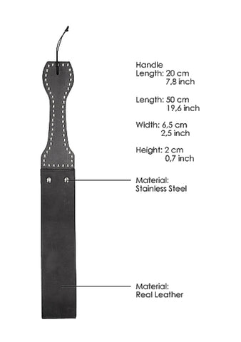 Pain Leather Belt Whip Slapper with Wooden Handle - Paddles And Slappers