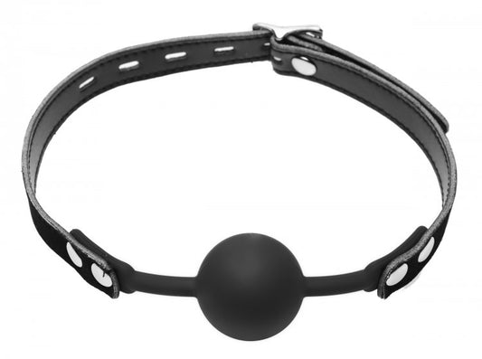 Premium Hush Locking Silicone Comfort BDSM Ball Gag - Bondage Gags and Bits