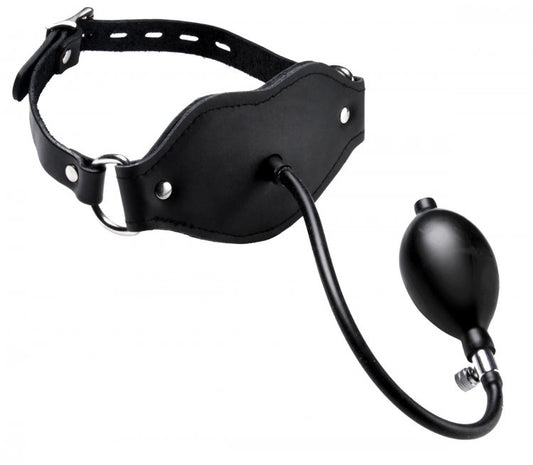 Silencer Inflatable Locking BDSM Play Gag - Bondage Gags and Bits