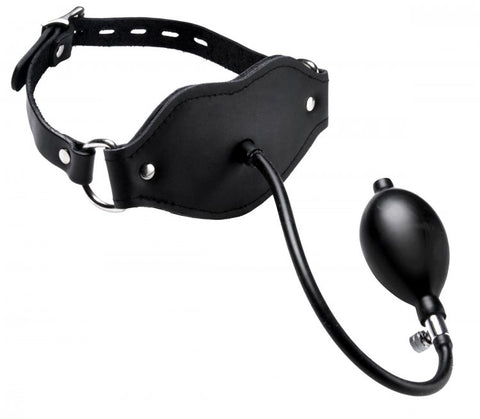 Silencer Inflatable Locking BDSM Play Gag - Bondage Gags and Bits