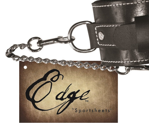 Sportsheets Edge Leather Ankle Restraints - Cuffs and Restraints