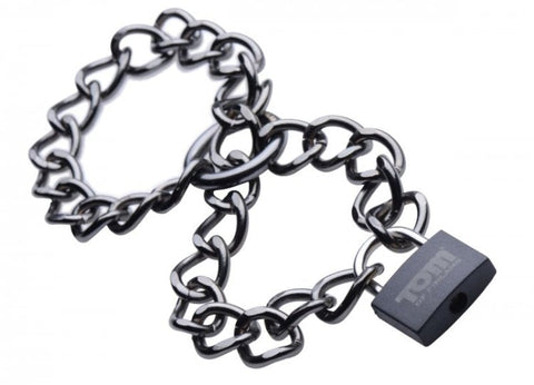 Tom of Finland Locking Chain Cuffs - Cuffs and Restraints