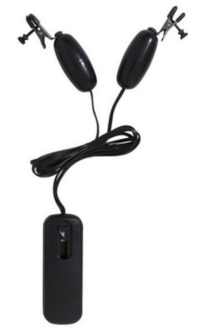 Vibrating Alligator Mini Nipple Clamps Black - Nipple and Clit Clamps