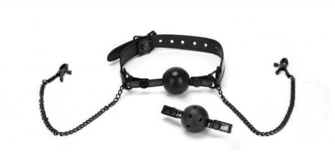 Whipsmart Diamond Ball Gag and Nipple Clips - Bondage Gags and Bits