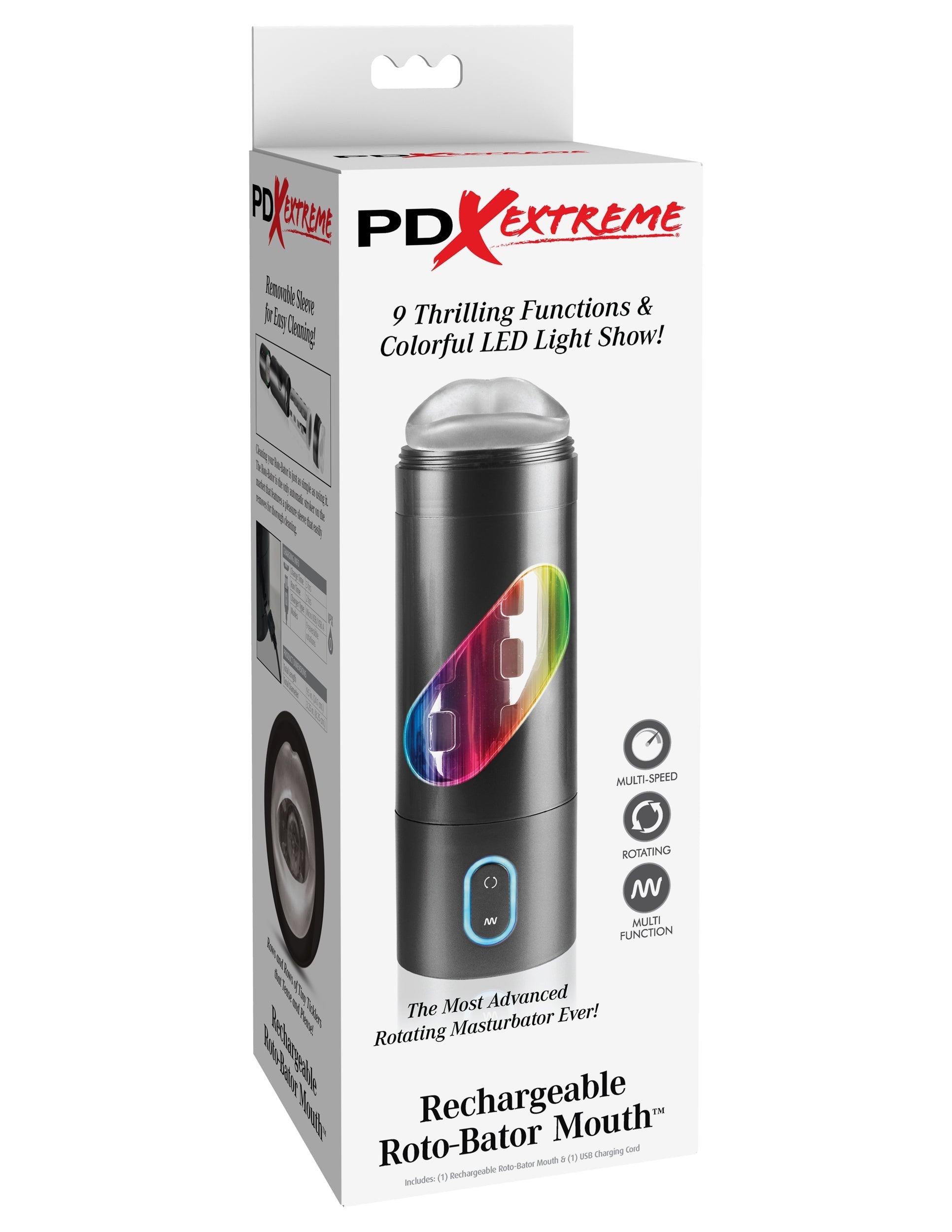 Pipedream Extreme Rechargeable Roto-Bator Mouth Stroker Masturbators and Strokers