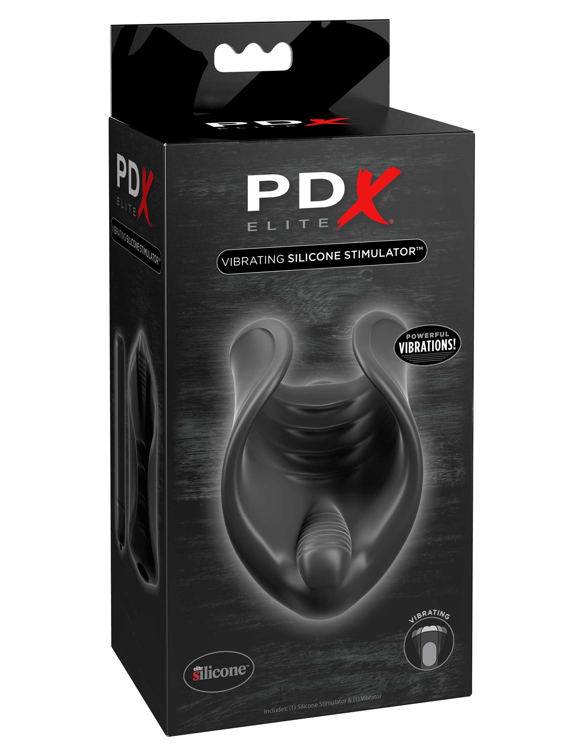 PDX Elite Vibrating Silicone Male Stimulator Masturbators and Strokers