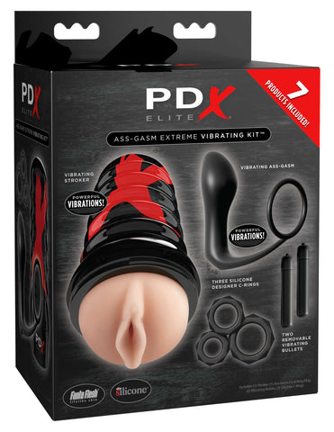 PDX Elite Ass-Gasm Vibrating Sex Toys Kit - Sex Kits