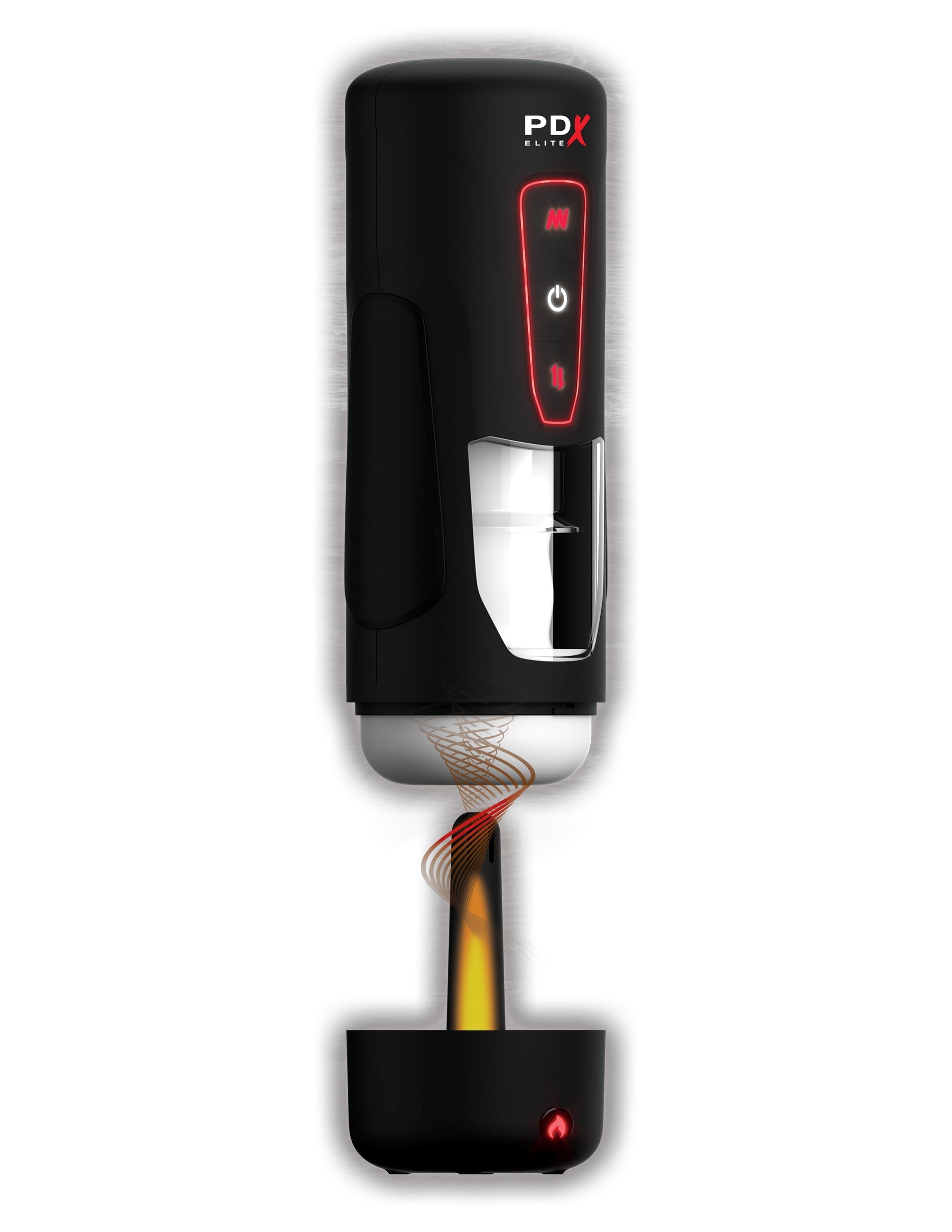PDX Elite Milk Me Hotter Vibrating Male Masturbator Black Masturbators and Strokers