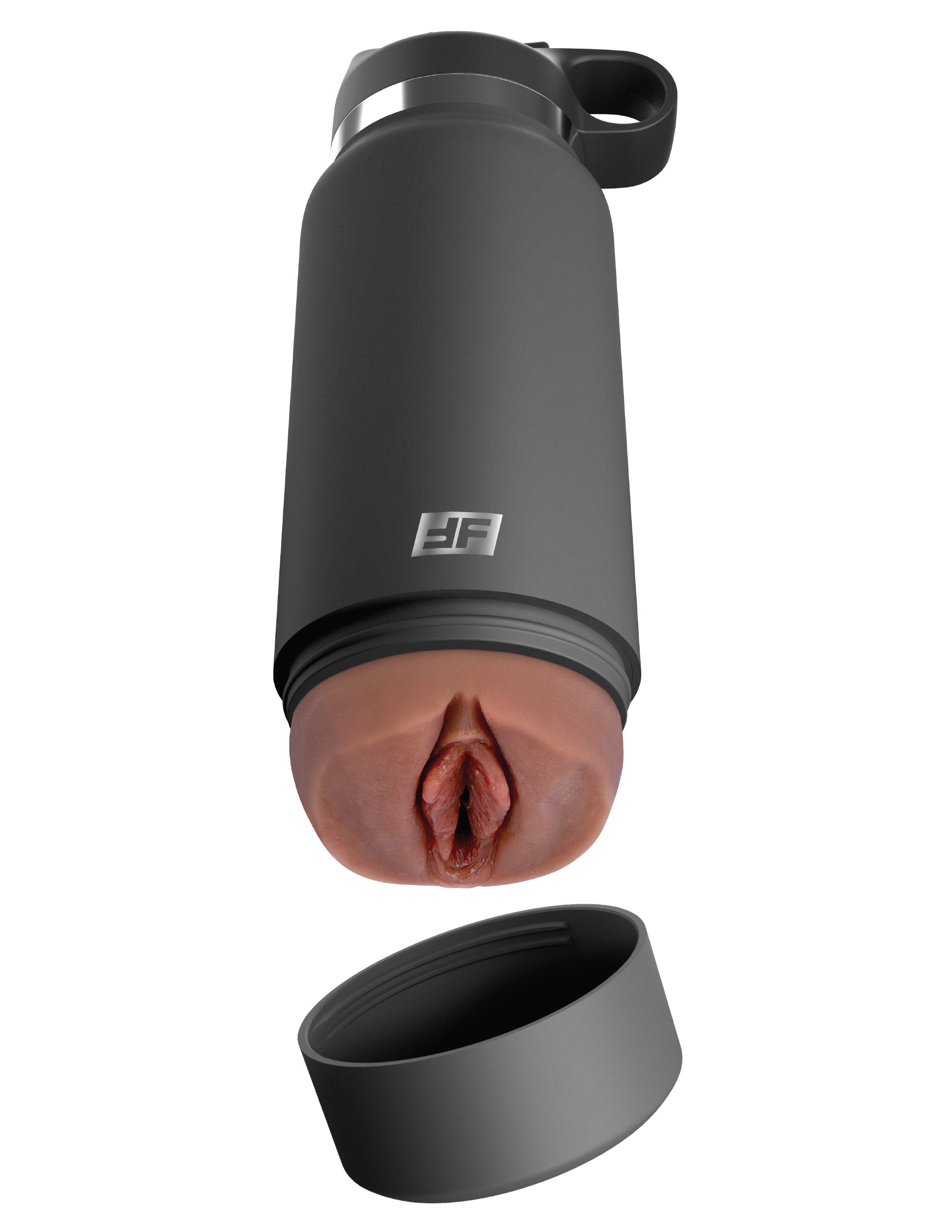 PDX Plus Fuck Flask Secret Delight Mens Stroker Grey Bottle Masturbators and Strokers