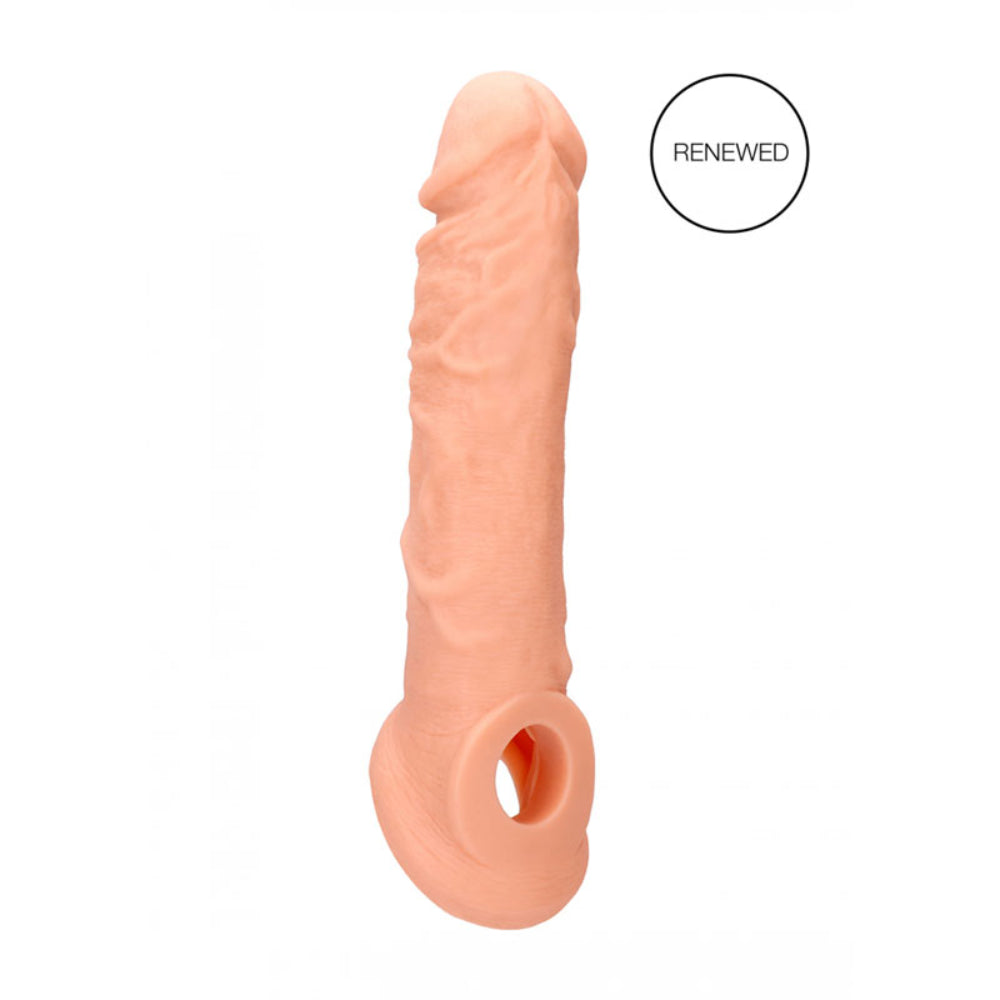 REALROCK 8'' Realistic Penis Extender with Ring Penis Sleeves and Extenders