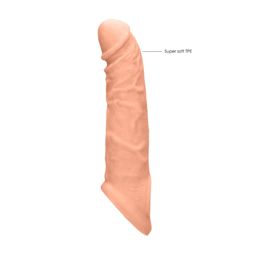 REALROCK 8'' Realistic Penis Extender with Ring Penis Sleeves and Extenders