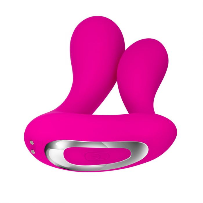 Adam and Eve Rechargeable Dual Entry Remote Controlled Vibrator Pink Remote Control Vibrators