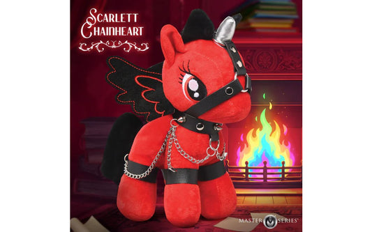 XR Brands Scarlet Chainheart Bondage Pony - Party Gifts and Novelties