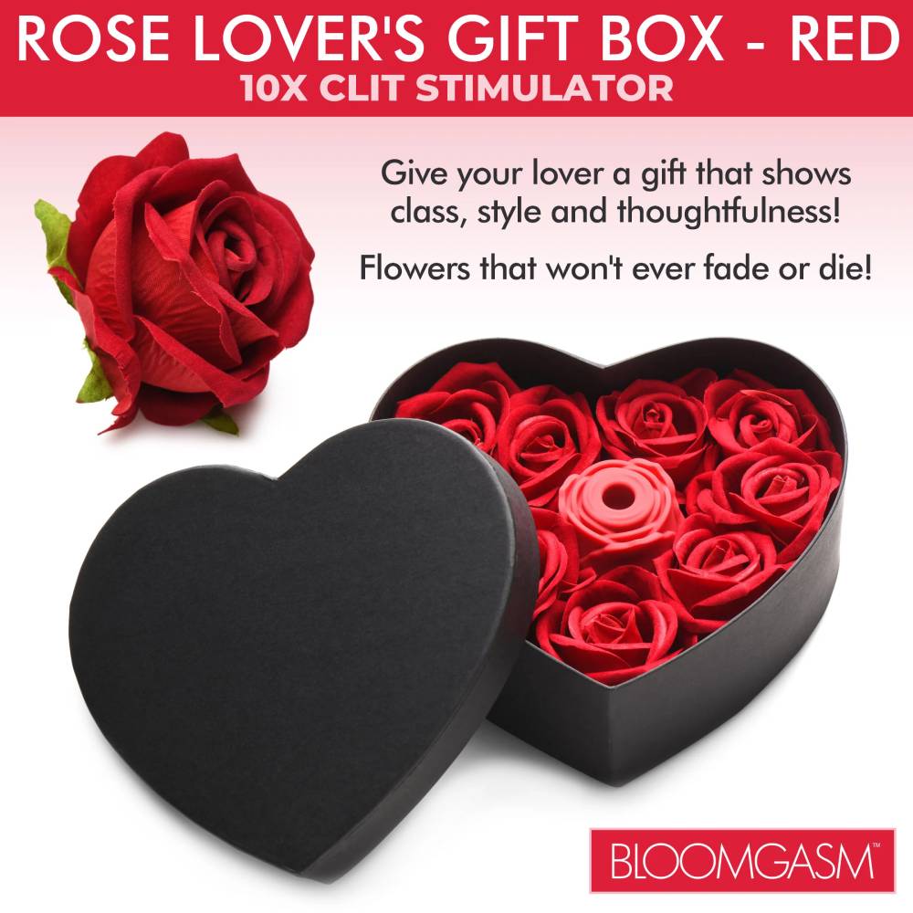 XR Brands The Rose Lovers Clitoral Vibrator Gift Box Clit Ticklers and Pulsators