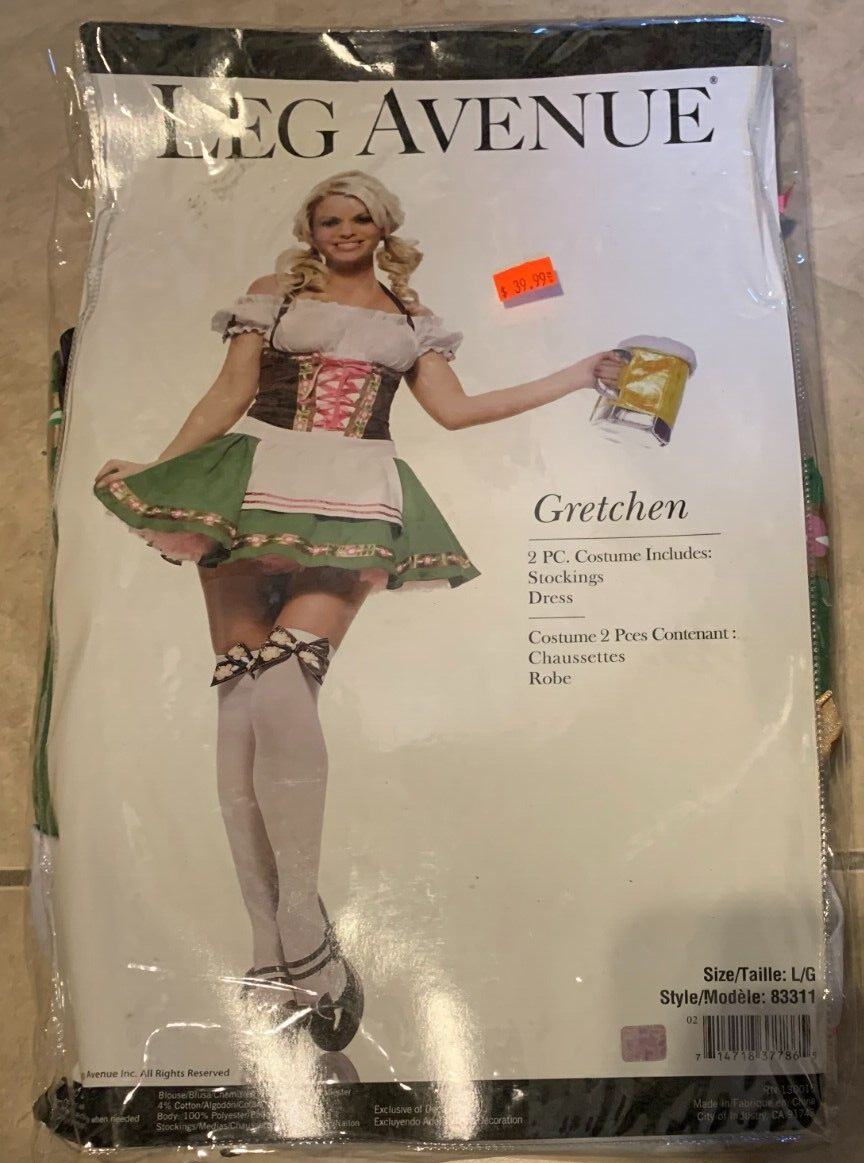 Leg Avenue Gretchen Womens Sexy Dress Costume Fancy Dress Ups