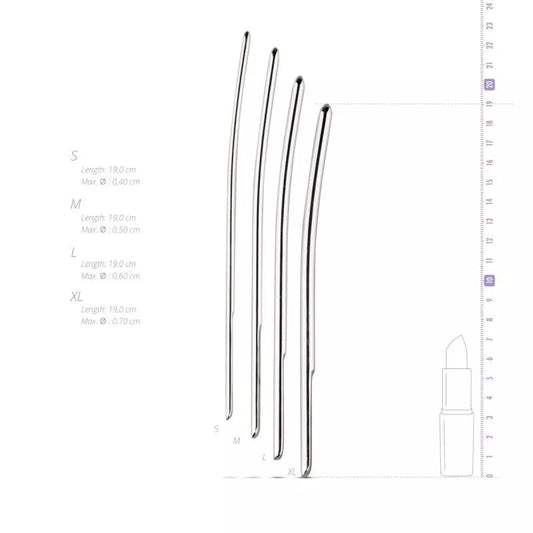 Sinner Gear Single Ended Dilator Trainer Set 4 Piece - Urethral Sounds