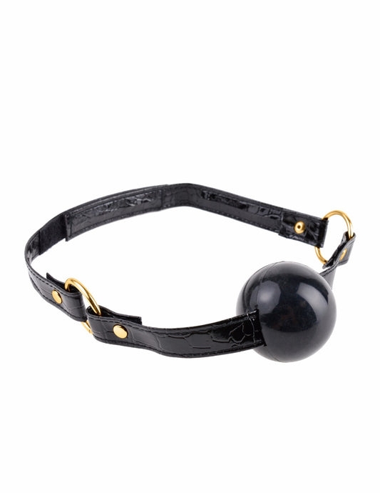 Pipedream Fetish Fantasy Bondage Gold Ball Gag - Bondage Gags and Bits
