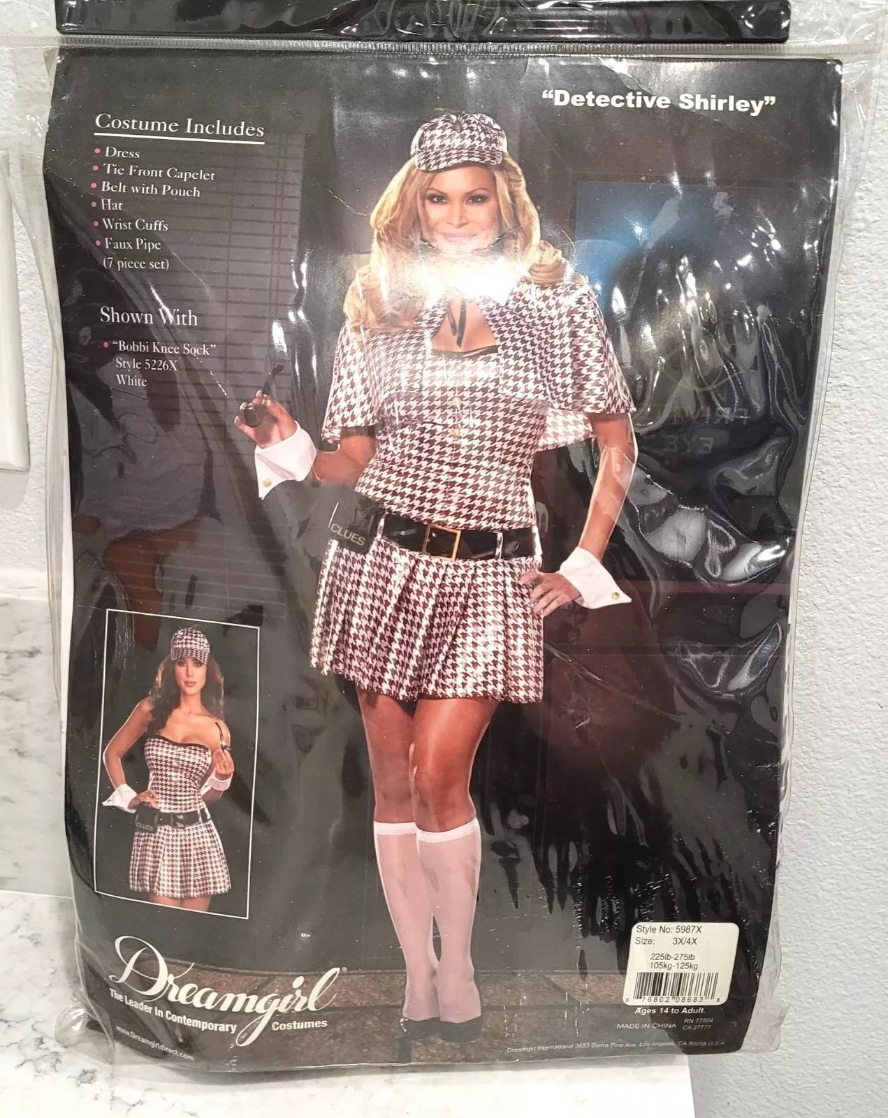 Dream Girl Halloween Detective Shirley Sexy Costume Medium Fancy Dress Ups