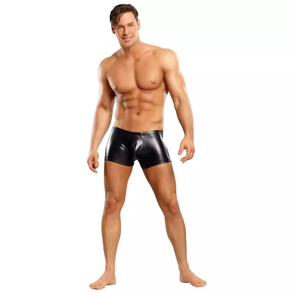 Male Power Faux Leather Pouch Short His Fetish