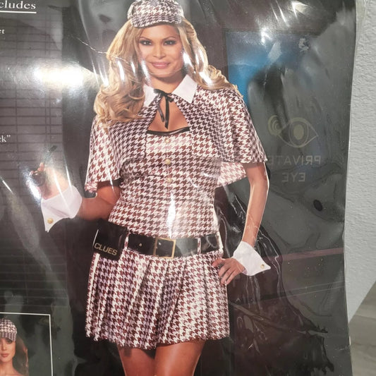Dream Girl Halloween Detective Shirley Sexy Costume Medium - Fancy Dress Ups