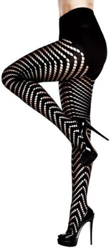 Baci Lingerie After Dark Jacquard Womens Pantyhose Black Hosiery