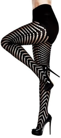 Baci Lingerie After Dark Jacquard Womens Pantyhose Black - Hosiery