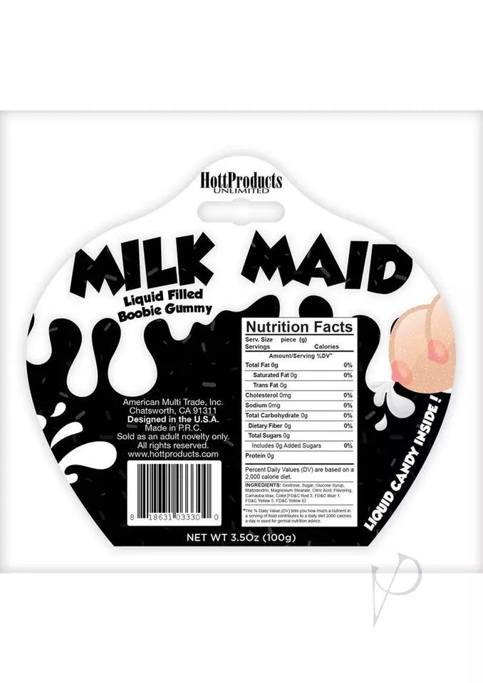Hott Products Milk Maid Boobie Shape Edible Gummy Party Gifts and Novelties