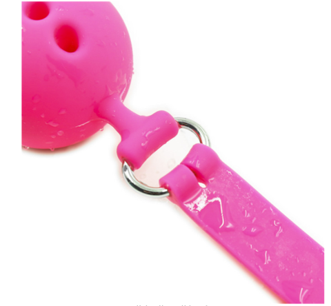Full Silicone Breathable Ball Gag - Pink - Bondage Gags and Bits