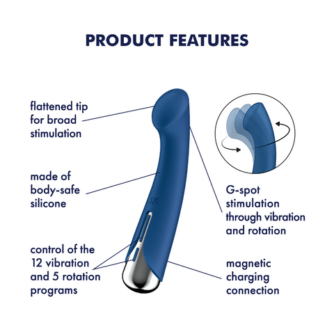 Satisfyer Spinning G-Spot 1 Rotating and Vibrating G Spot Massager - Realistic Dildos