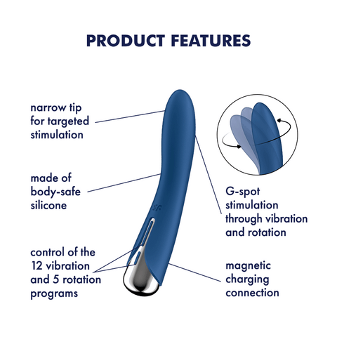 Satisfyer Spinning Vibe 1 Multi Functions G Spot Massager - Rabbit Vibrators