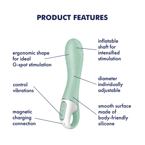 Satisfyer Air Pump Vibrator 3 Rechargeable Inflatable G Spot Vibrator Mint - G-Spot Vibrators