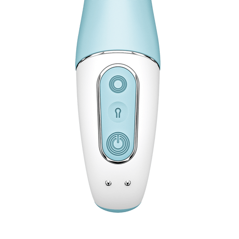 Satisfyer Air Pump Vibrator 5 App Controlled G Spot Vibrator Blue - Remote Control Vibrators