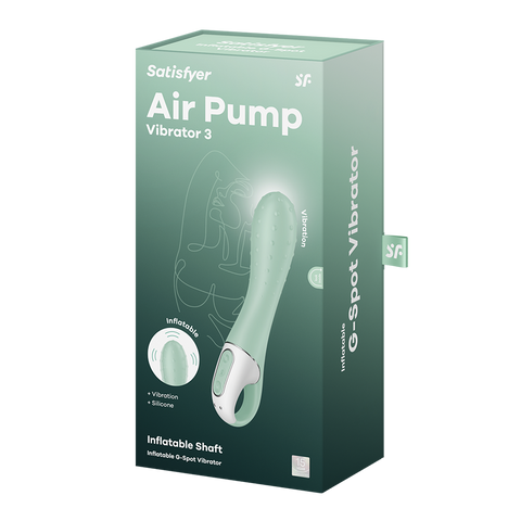 Satisfyer Air Pump Vibrator 3 Rechargeable Inflatable G Spot Vibrator Mint - G-Spot Vibrators