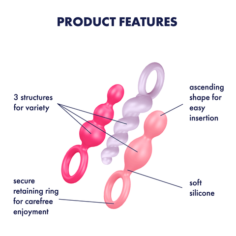 Satisfyer Booty Call Silicone Anal Plugs - Vibrator Accessories
