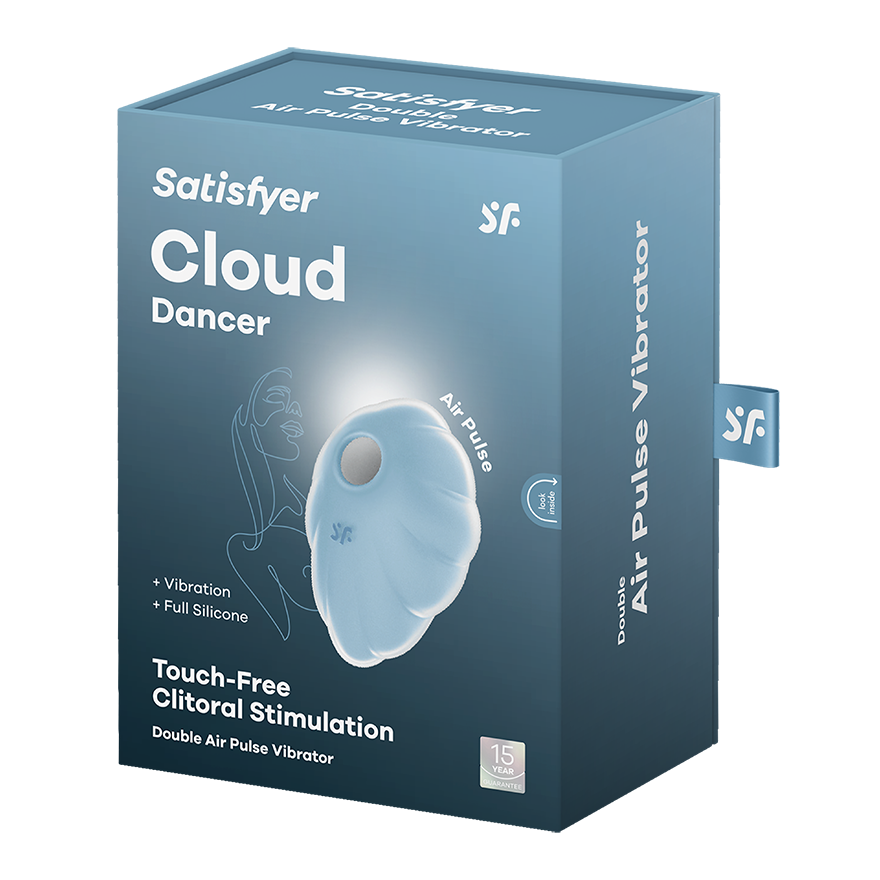 Satisfyer Cloud Dancer Air Pulse Silicone Clitoral Vibrator Clit Ticklers and Pulsators