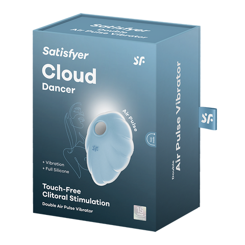 Satisfyer Cloud Dancer Air Pulse Silicone Clitoral Vibrator - Clit Ticklers and Pulsators