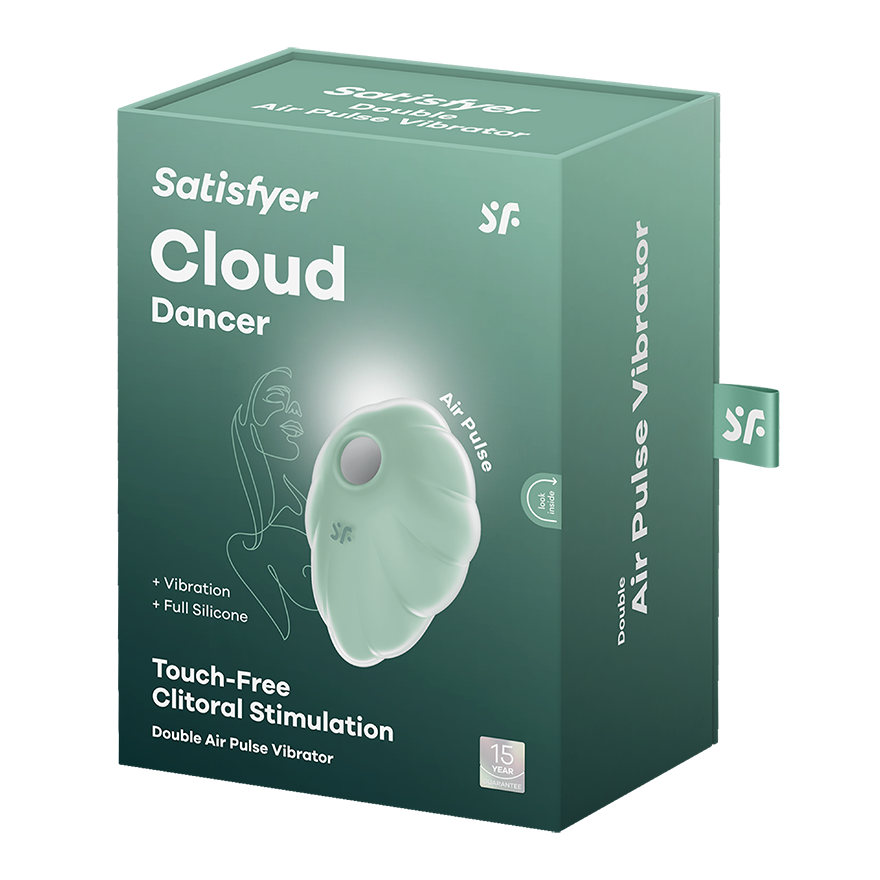 Satisfyer Cloud Dancer Air Pulse Silicone Clitoral Vibrator Clit Ticklers and Pulsators