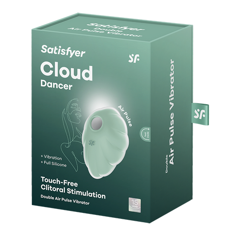 Satisfyer Cloud Dancer Air Pulse Silicone Clitoral Vibrator - Clit Ticklers and Pulsators