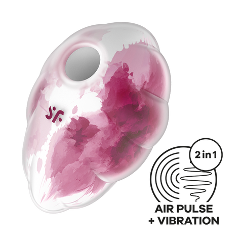 Satisfyer Cloud Dancer Air Pulse Silicone Clitoral Vibrator - Clit Ticklers and Pulsators