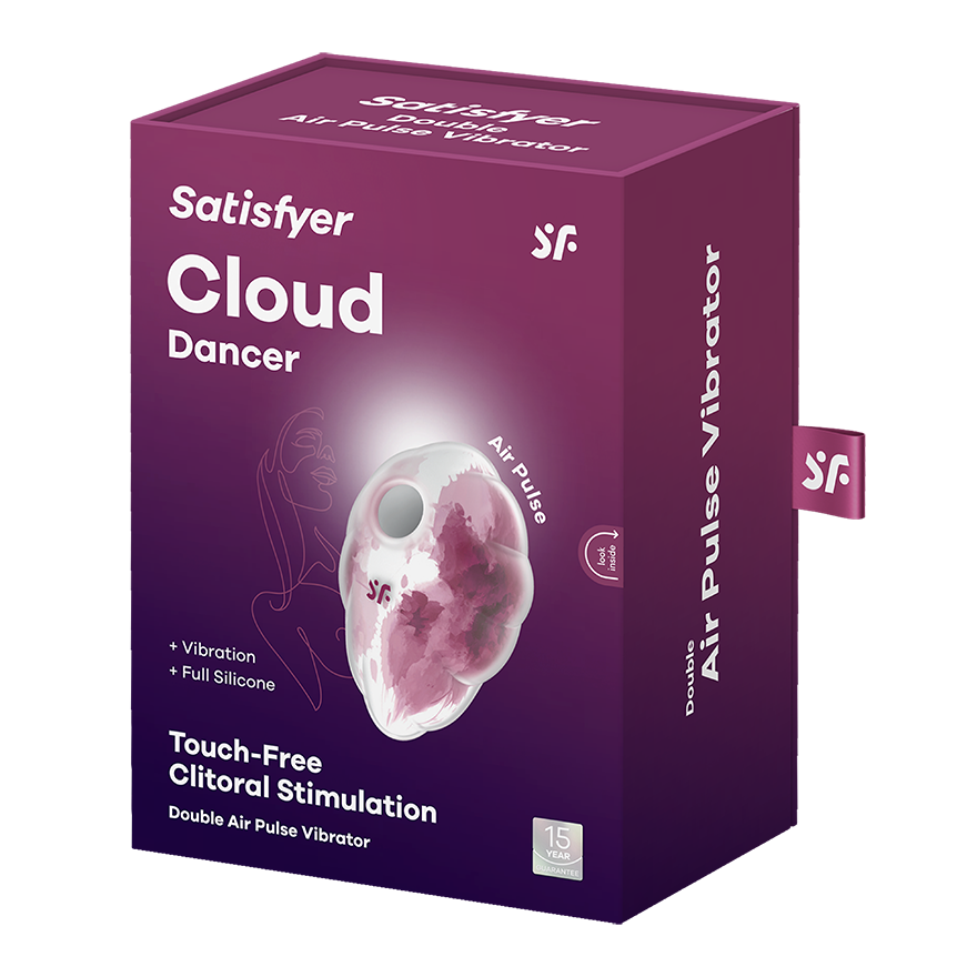 Satisfyer Cloud Dancer Air Pulse Silicone Clitoral Vibrator Clit Ticklers and Pulsators