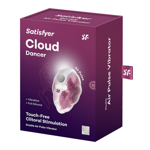 Satisfyer Cloud Dancer Air Pulse Silicone Clitoral Vibrator - Clit Ticklers and Pulsators