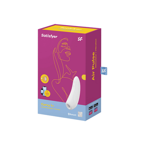 Satisfyer Curvy 1+ App Controlled Air Pulse Vibrating Clitoral Massager - Clit Ticklers and Pulsators