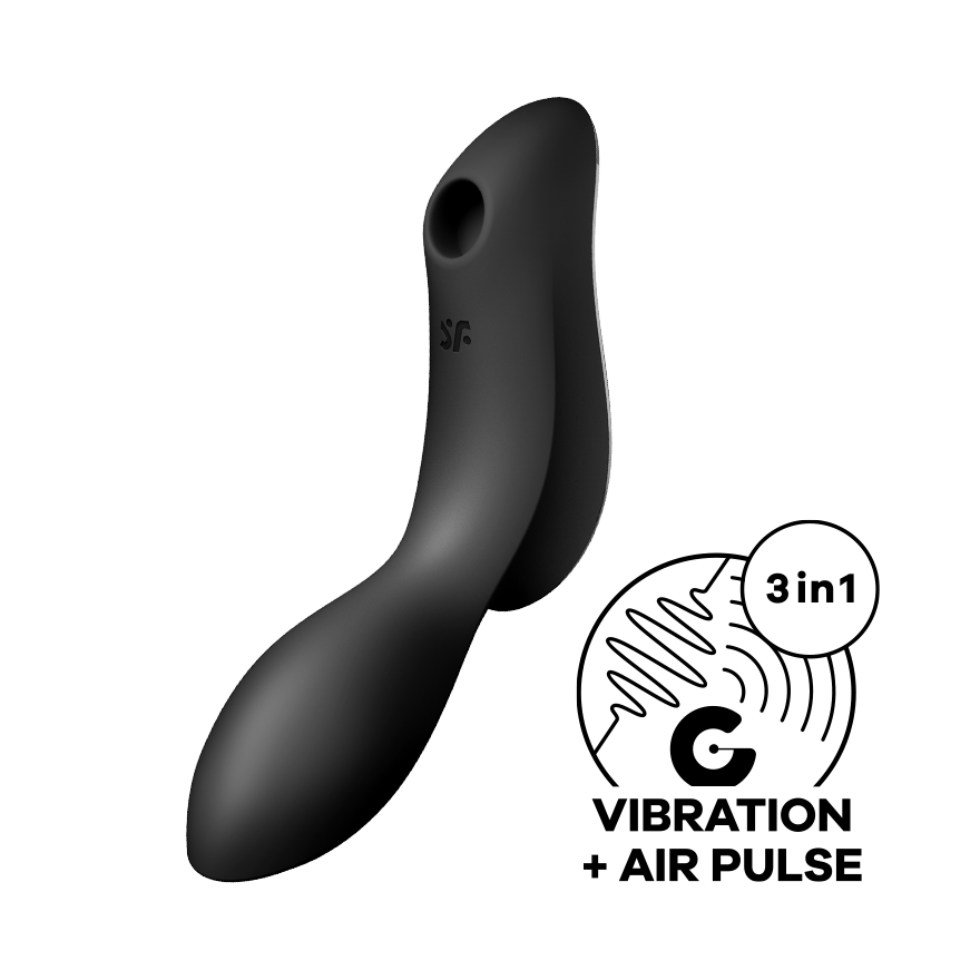 Satisfyer Curvy Trinity 2 Air Pulse Clitoral and G Spot Vibrator Clit Ticklers and Pulsators
