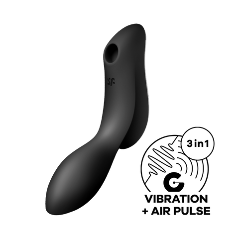 Satisfyer Curvy Trinity 2 Air Pulse Clitoral and G Spot Vibrator - Clit Ticklers and Pulsators