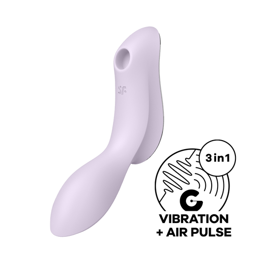 Satisfyer Curvy Trinity 2 Air Pulse Clitoral and G Spot Vibrator - Clit Ticklers and Pulsators