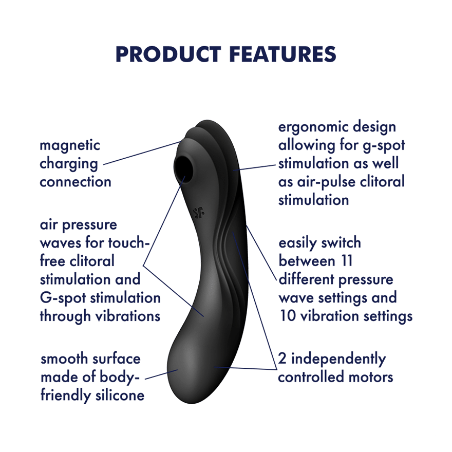 Satisfyer Curvy Trinity 4 Air Pulse Vibrating G Spot Massager G-Spot Vibrators